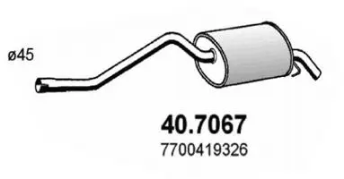 Rear Muffler (40.7067)