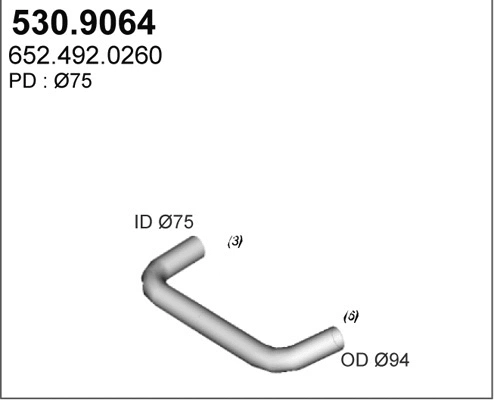 Exhaust Pipe (530.9064)