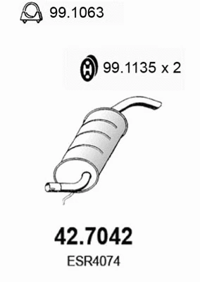 Rear Muffler (42.7042)
