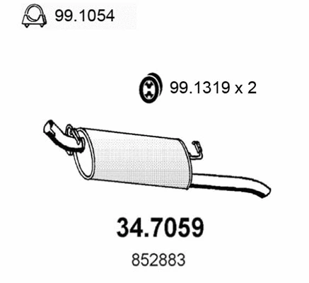 Rear Muffler (34.7059)
