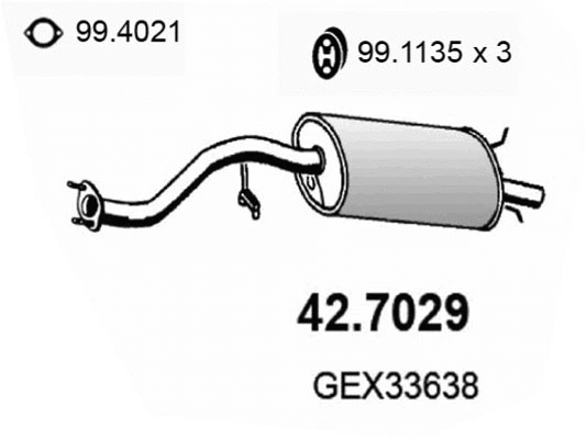 Rear Muffler (42.7029)