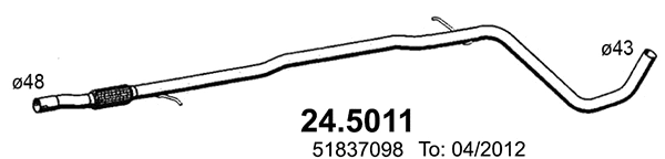 Exhaust Pipe (24.5011)