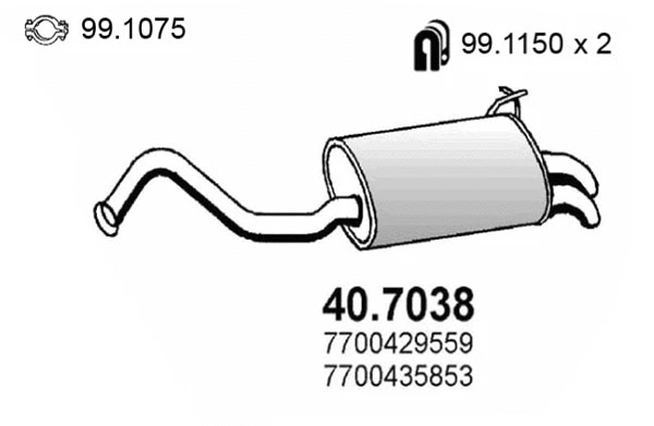 Rear Muffler (40.7038)