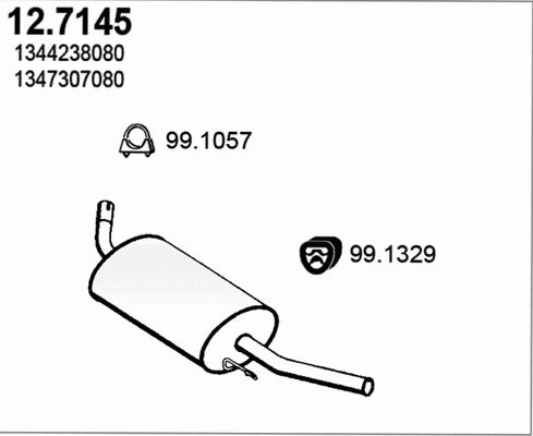 Rear Muffler (12.7145)