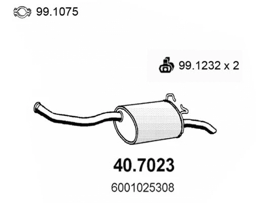 Rear Muffler (40.7023)