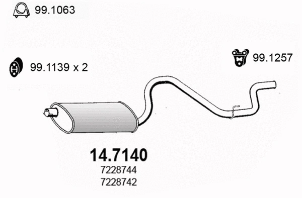 Rear Muffler (14.7140)