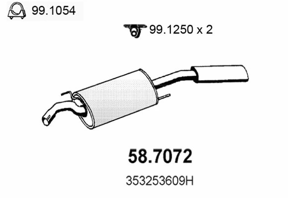 Rear Muffler (58.7072)