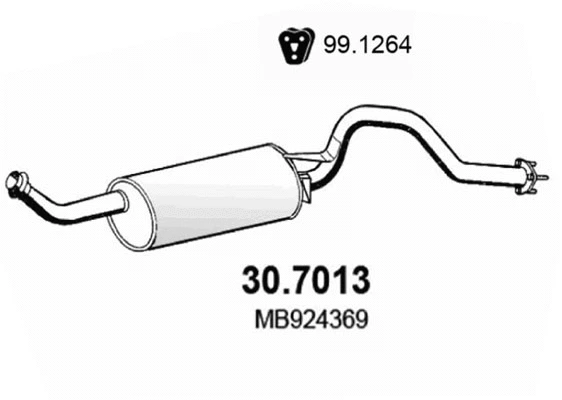 Rear Muffler (30.7013)