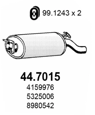 Rear Muffler (44.7015)