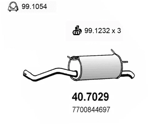 Rear Muffler (40.7029)