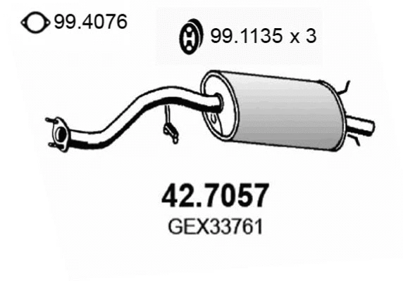 Rear Muffler (42.7057)