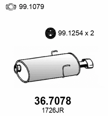 Rear Muffler (36.7078)