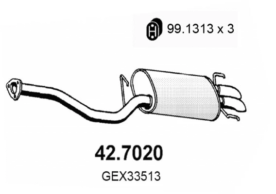 Rear Muffler (42.7020)