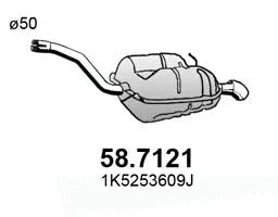 Rear Muffler (58.7121)