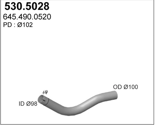 Exhaust Pipe (530.5028)