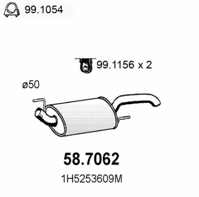 Rear Muffler (58.7062)