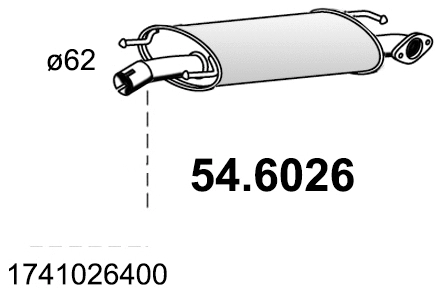 Centre Muffler (54.6026)