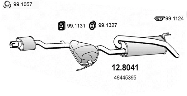 Centre/Rear Muffler (12.8041)