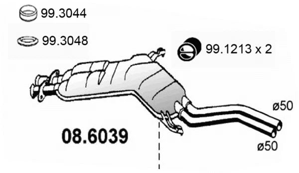 Centre Muffler (08.6039)