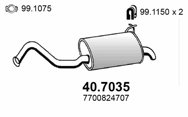 Rear Muffler (40.7035)