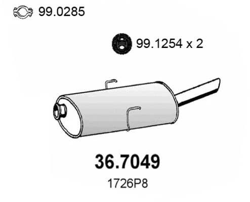 Rear Muffler (36.7049)