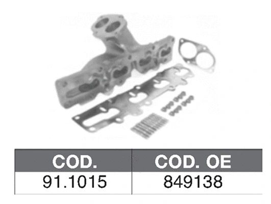 Manifold, exhaust system (91.1015)