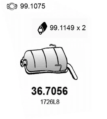 Rear Muffler (36.7056)