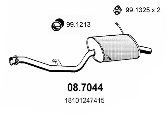 Rear Muffler (08.7044)