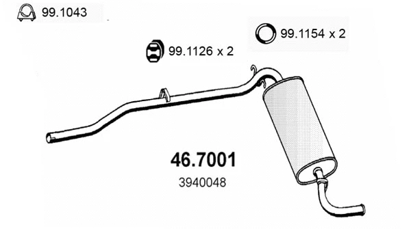 Rear Muffler (46.7001)