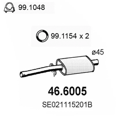 Centre Muffler (46.6005)