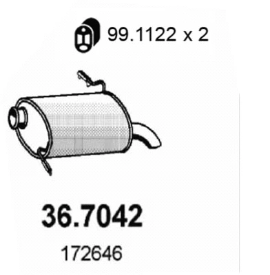 Rear Muffler (36.7042)
