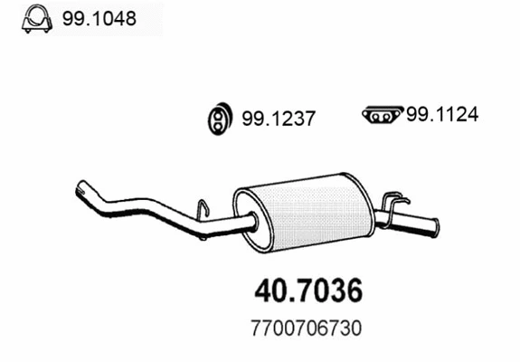 Rear Muffler (40.7036)