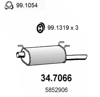 Rear Muffler (34.7066)