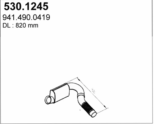 Exhaust Pipe (530.1245)