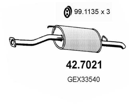Rear Muffler (42.7021)