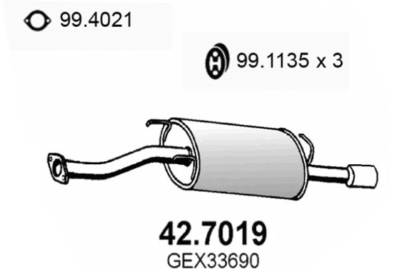 Rear Muffler (42.7019)