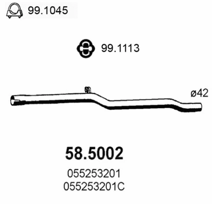 Exhaust Pipe (58.5002)