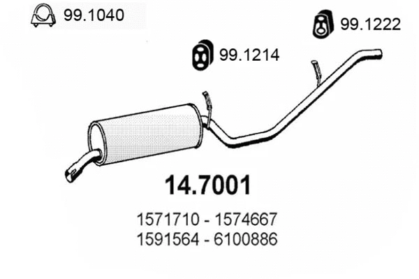 Rear Muffler (14.7001)