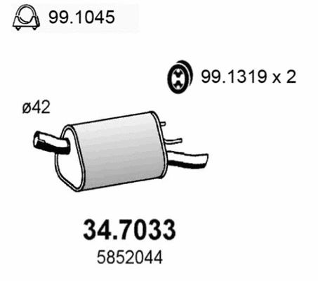 Rear Muffler (34.7033)