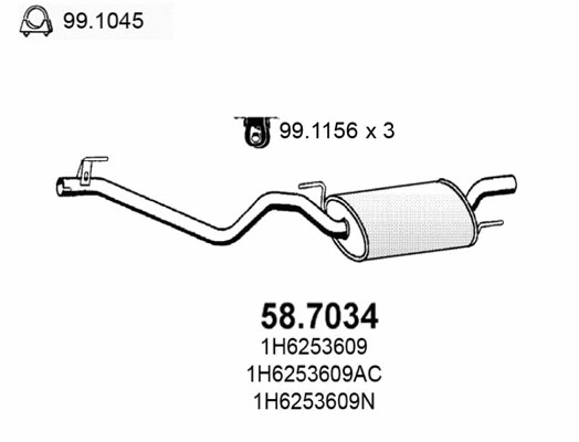 Rear Muffler (58.7034)