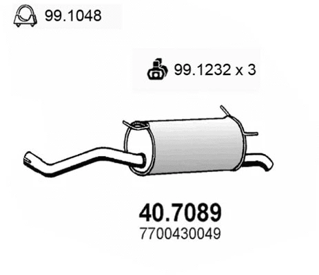 Rear Muffler (40.7089)