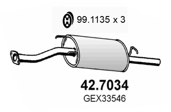 Rear Muffler (42.7034)