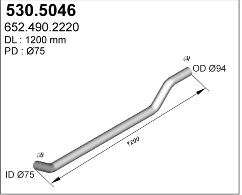 Exhaust Pipe (530.5046)