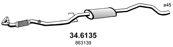 Centre Muffler (34.6135)