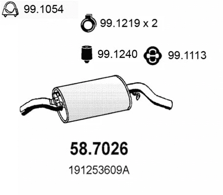 Rear Muffler (58.7026)