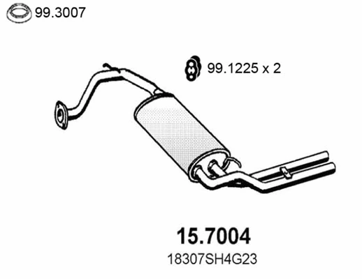 Rear Muffler (15.7004)