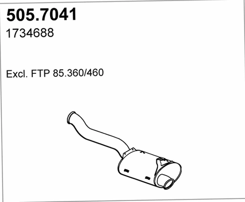 Centre/Rear Muffler (505.7041)
