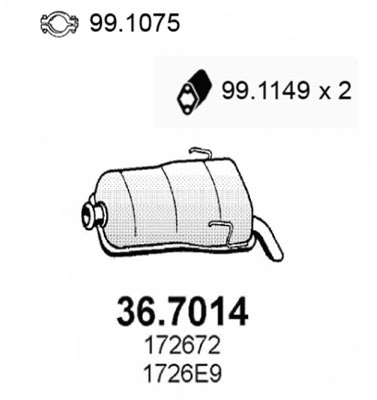 Rear Muffler (36.7014)