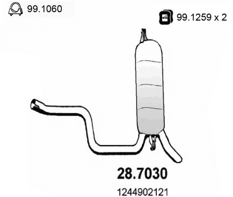 Rear Muffler (28.7030)