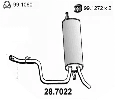 Rear Muffler (28.7022)